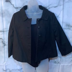 US 10 H&M Black 3 Button Jacket / Cape with Pockets